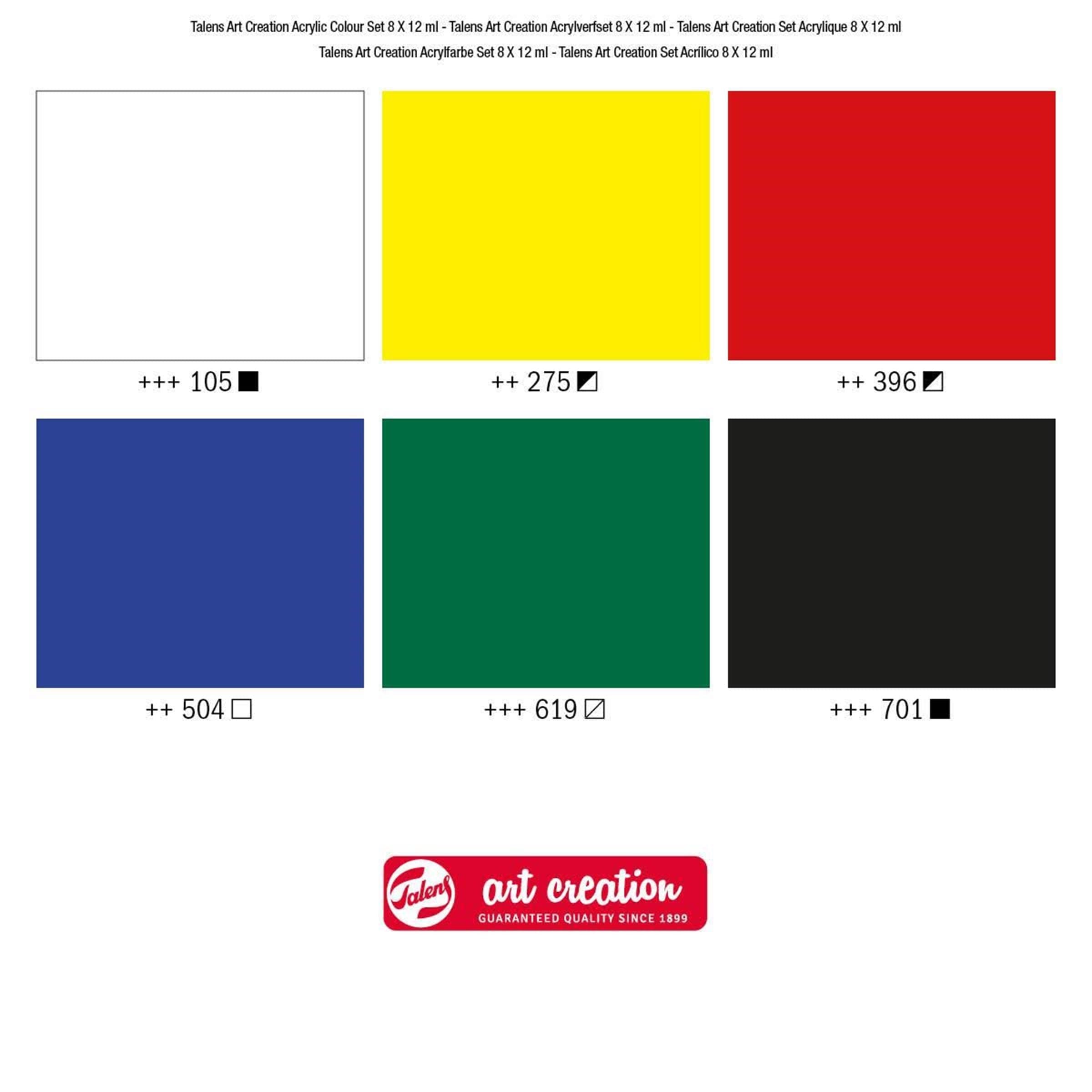 ArtCreation colour chart